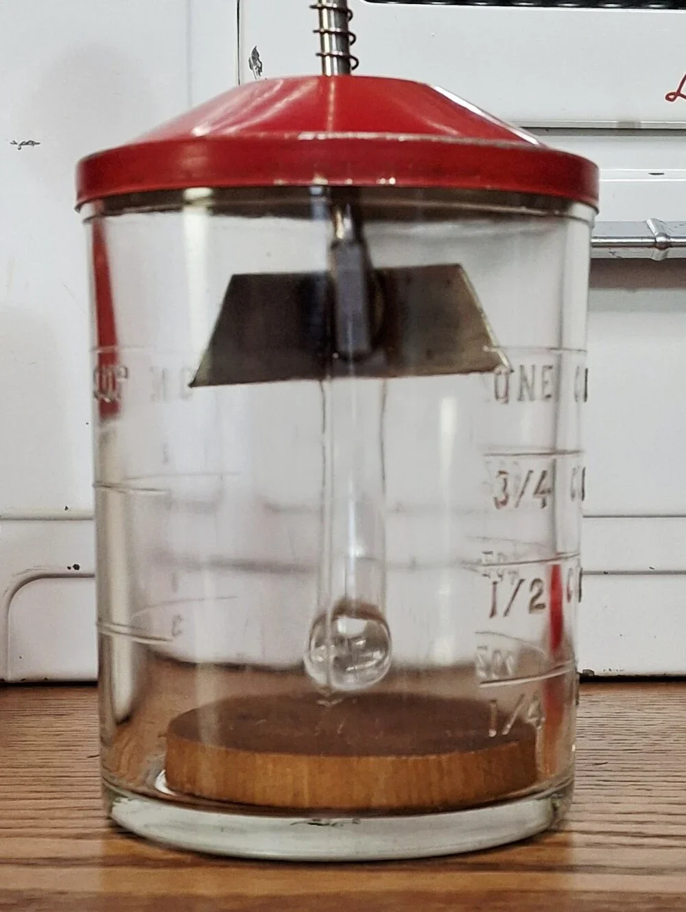 Vintage Red Hazel Atlas Food Chopper Kitchen Collectible USA